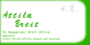 attila breit business card